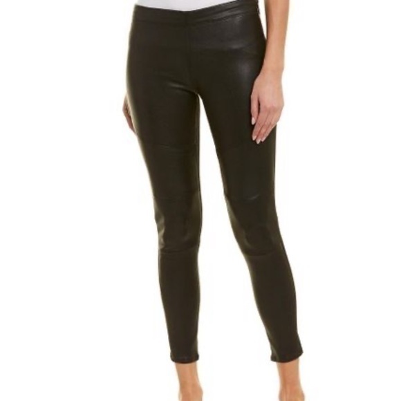 NWT DL 1961 leather front coated denim leggings 29 - Picture 1 of 8